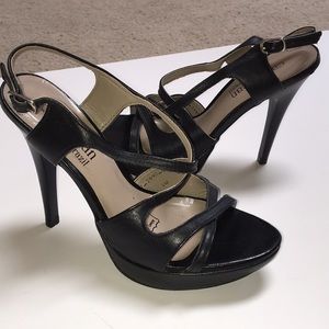 Double cross strap heels